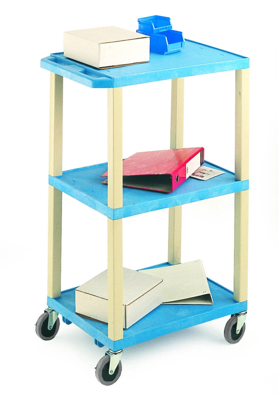 Service Trolley with Coloured Shelves